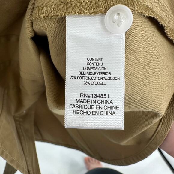 WAYF Libby Khaki Shirt Dress Button Front Long Sleeve New Womens XL - Picture 9 of 9